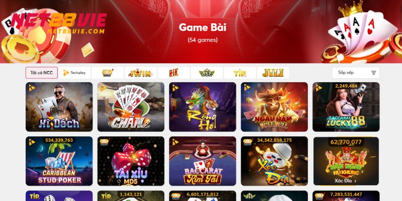 Những trò chơi game bài sở hữu lượt truy cập đông đảo