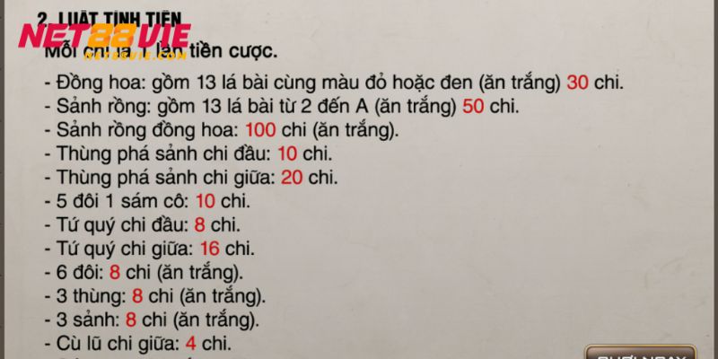 Bạn nên tìm hiểu quy tắc tính tiền để biết mình thắng bao nhiêu