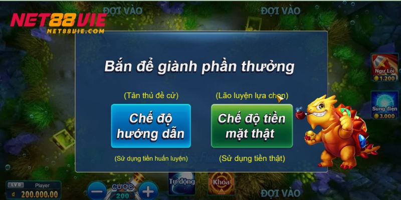 Bạn lựa chọn chế độ chơi phù hợp nhất