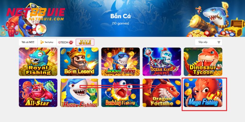 Nhanh tay lựa chọn trò chơi Mega Fishing để trải nghiệm