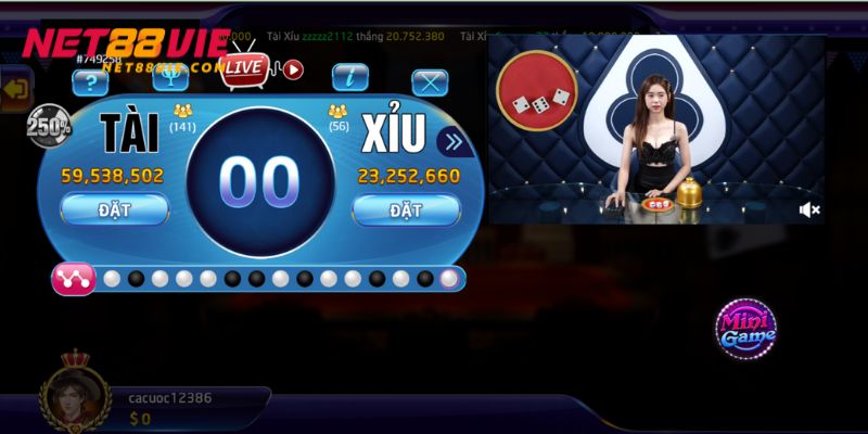 Theo dõi phiên cược Tài Xỉu tại nhà cái NET88 uy tín