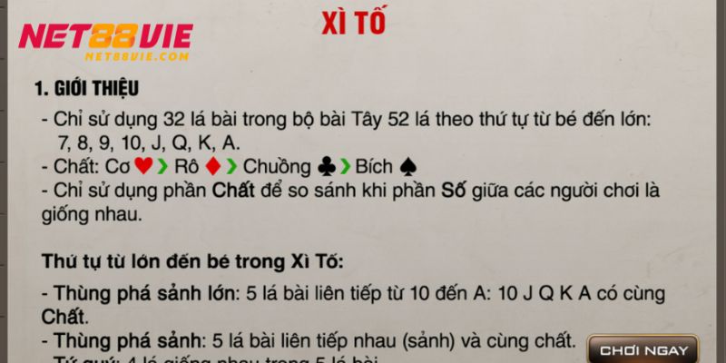 Tìm hiểu luật chơi và các hành động có thể sử dụng